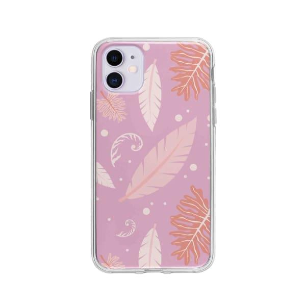 Coque Pour iPhone 11 Nature Rose - Coque Wiqeo 10€-15€, Estelle Adam, Feuilles, iPhone 11, Motif Wiqeo, Déstockeur de Coques Pour iPhone