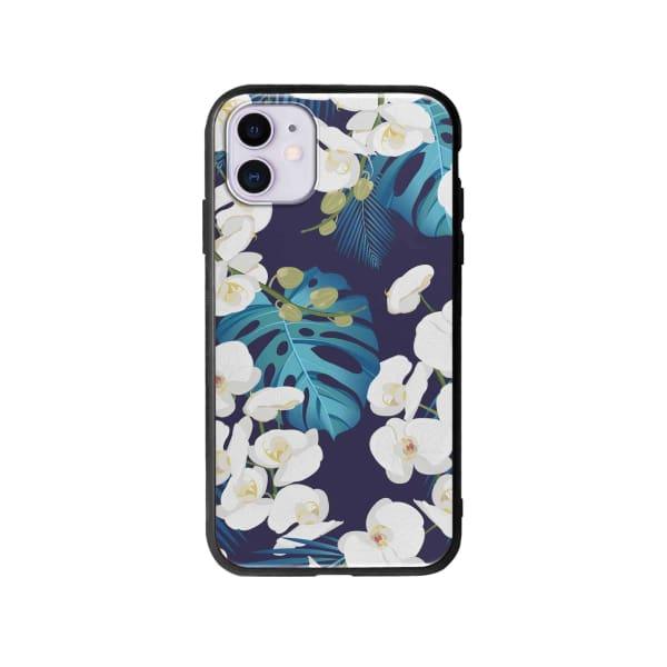 Coque Pour iPhone 11 Orchidée Tropicale - Coque Wiqeo 10€-15€, Albert Dupont, Fleur, iPhone 11, Motif Wiqeo, Déstockeur de Coques Pour iPhone