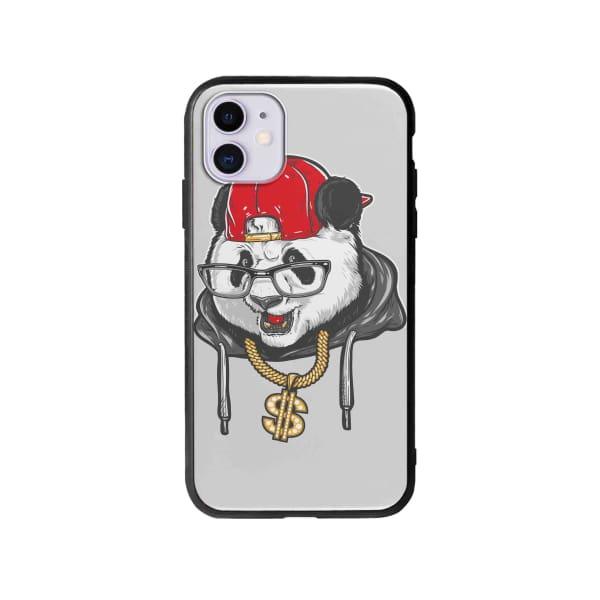 Coque Pour iPhone 11 Panda Hiphop - Coque Wiqeo 10€-15€, Animaux, Estelle Adam, Illustration, iPhone 11 Wiqeo, Déstockeur de Coques Pour iPhone