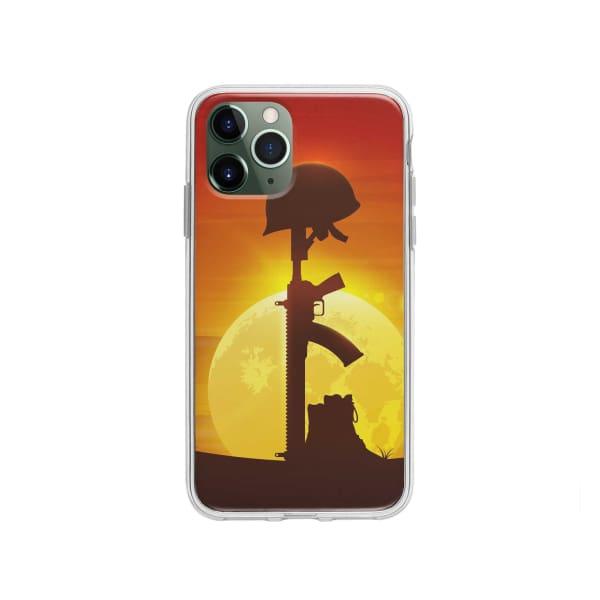 Coque Pour iPhone 11 Pro Casque et Fusil - Coque Wiqeo 10€-15€, Estelle Adam, Illustration, iPhone 11 Pro Wiqeo, Déstockeur de Coques Pour iPhone