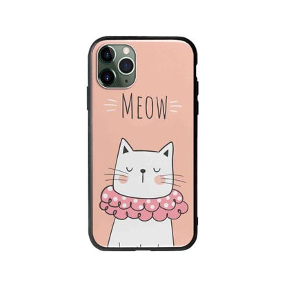 Coque Pour iPhone 11 Pro Chat Meow - Coque Wiqeo 10€-15€, Animaux, Géraud Fournier, iPhone 11 Pro, Mignon Wiqeo, Déstockeur de Coques Pour iPhone