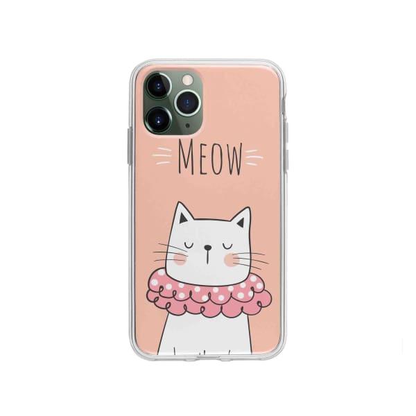 Coque Pour iPhone 11 Pro Chat Meow - Coque Wiqeo 10€-15€, Animaux, Géraud Fournier, iPhone 11 Pro, Mignon Wiqeo, Déstockeur de Coques Pour iPhone