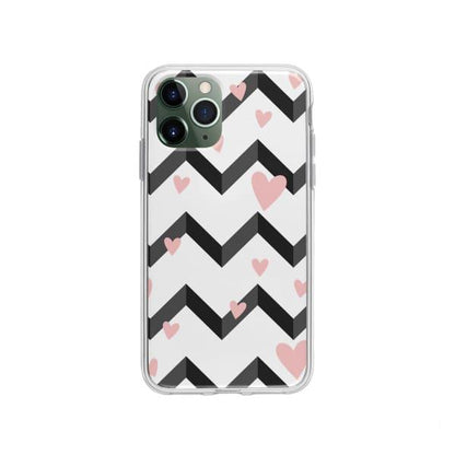 Coque Pour iPhone 11 Pro Cœurs Motif Noir et Blanc - Coque Wiqeo 10€-15€, Cœurs, Estelle Adam, iPhone 11 Pro, Motif Wiqeo, Déstockeur de Coques Pour iPhone