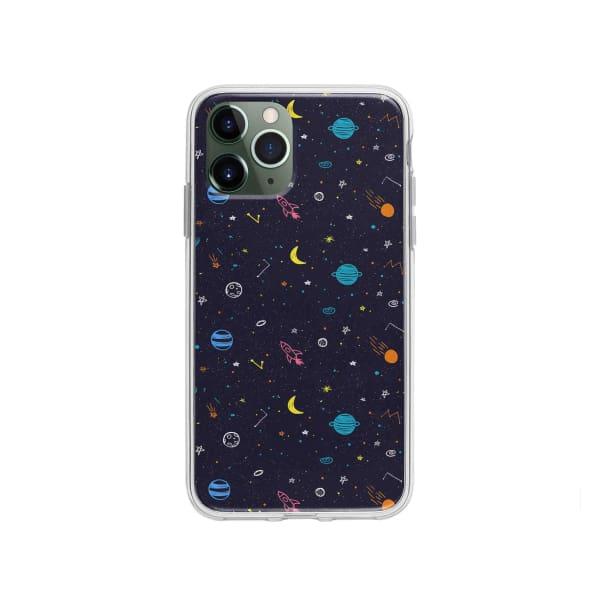 Coque Pour iPhone 11 Pro Dessin Galactique - Coque Wiqeo 10€-15€, Estelle Adam, Illustration, iPhone 11 Pro, Motif Wiqeo, Déstockeur de Coques Pour iPhone