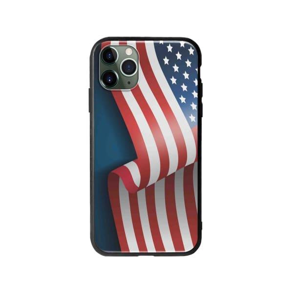 Coque Pour iPhone 11 Pro Drapeau U.S.A. - Coque Wiqeo 10€-15€, Drapeau, Estelle Adam, Illustration, iPhone 11 Pro Wiqeo, Déstockeur de Coques Pour iPhone