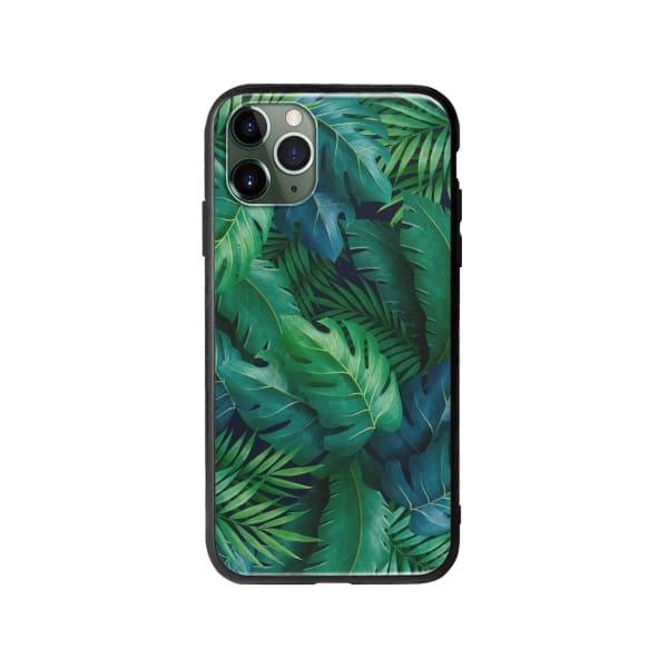 Coque Pour iPhone 11 Pro Feuillage Tropical - Coque Wiqeo 10€-15€, Estelle Adam, Feuilles, iPhone 11 Pro, Motif Wiqeo, Déstockeur de Coques Pour iPhone