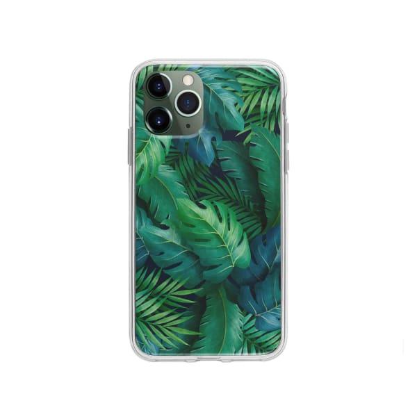 Coque Pour iPhone 11 Pro Feuillage Tropical - Coque Wiqeo 10€-15€, Estelle Adam, Feuilles, iPhone 11 Pro, Motif Wiqeo, Déstockeur de Coques Pour iPhone