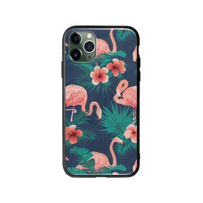 Coque Pour iPhone 11 Pro Flamant Rose Palmier - Coque Wiqeo 10€-15€, Estelle Adam, Feuilles, iPhone 11 Pro, Motif Wiqeo, Déstockeur de Coques Pour iPhone