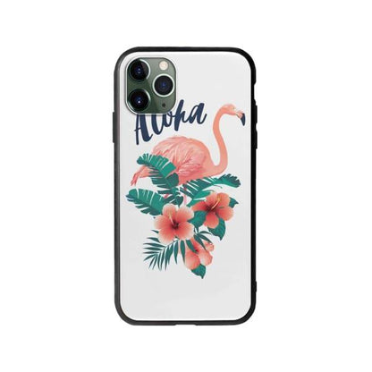 Coque Pour iPhone 11 Pro Flamant Rose Tropical - Coque Wiqeo 10€-15€, Estelle Adam, Feuilles, iPhone 11 Pro, Motif Wiqeo, Déstockeur de Coques Pour iPhone