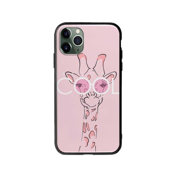 Coque Pour iPhone 11 Pro Girafe Cool - Coque Wiqeo 10€-15€, Animaux, Estelle Adam, Illustration, iPhone 11 Pro Wiqeo, Déstockeur de Coques Pour iPhone