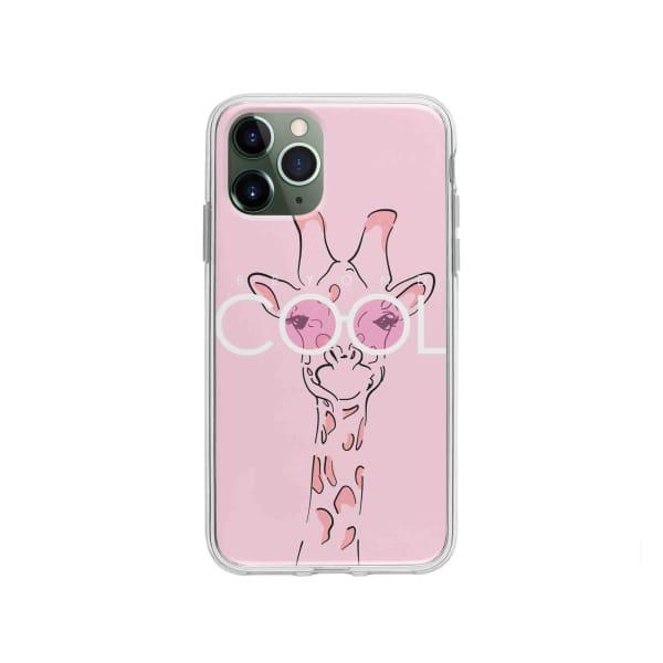 Coque Pour iPhone 11 Pro Girafe Cool - Coque Wiqeo 10€-15€, Animaux, Estelle Adam, Illustration, iPhone 11 Pro Wiqeo, Déstockeur de Coques Pour iPhone