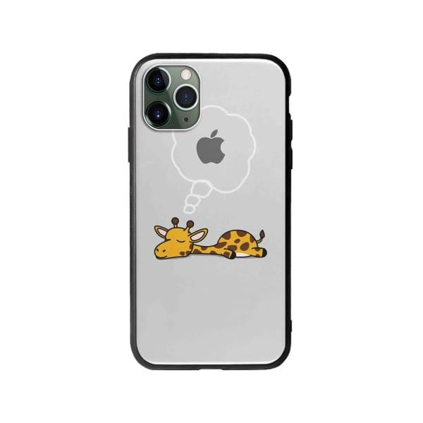 Coque Pour iPhone 11 Pro Girafe Endormie - Coque Wiqeo 10€-15€, Animaux, Estelle Adam, Illustration, iPhone 11 Pro Wiqeo, Déstockeur de Coques Pour iPhone