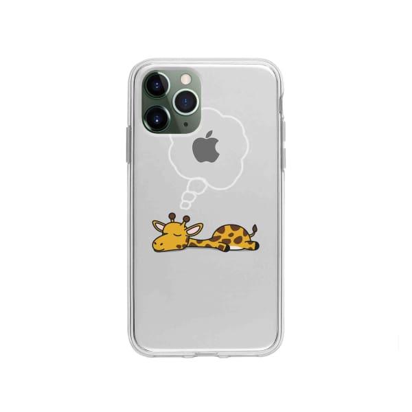 Coque Pour iPhone 11 Pro Girafe Endormie - Coque Wiqeo 10€-15€, Animaux, Estelle Adam, Illustration, iPhone 11 Pro Wiqeo, Déstockeur de Coques Pour iPhone