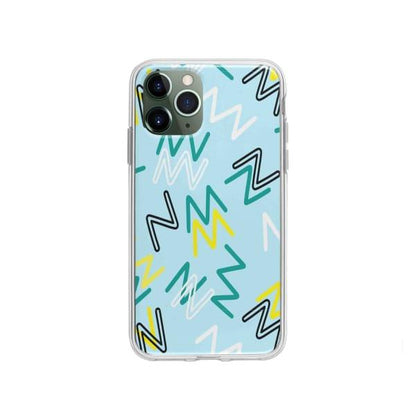 Coque Pour iPhone 11 Pro Gribouillis Géométrique - Coque Wiqeo 10€-15€, Estelle Adam, iPhone 11 Pro, Motif Wiqeo, Déstockeur de Coques Pour iPhone