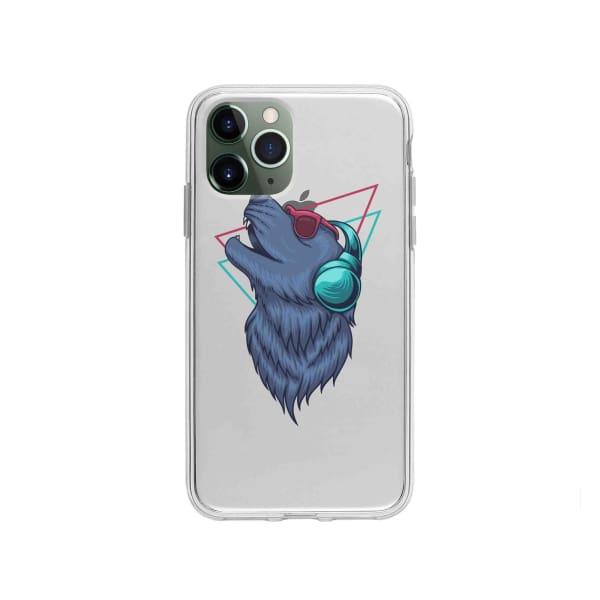 Coque Pour iPhone 11 Pro Loup Extatique - Coque Wiqeo 10€-15€, Estelle Adam, Illustration, iPhone 11 Pro, Motif Wiqeo, Déstockeur de Coques Pour iPhone