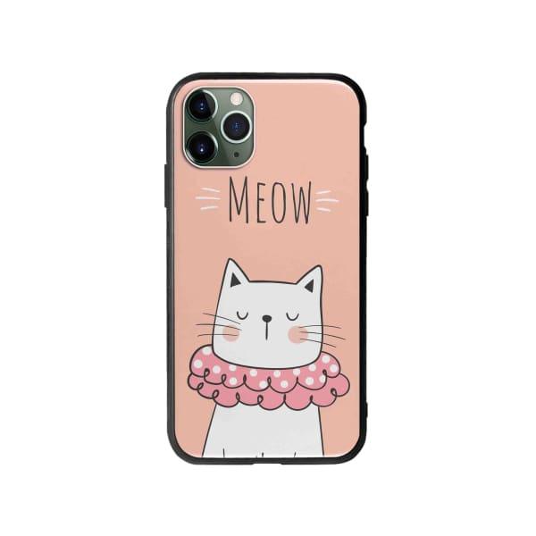 Coque Pour iPhone 11 Pro Max Chat Meow - Coque Wiqeo 10€-15€, Animaux, Géraud Fournier, iPhone 11 Pro Max, Mignon Wiqeo, Déstockeur de Coques Pour iPhone