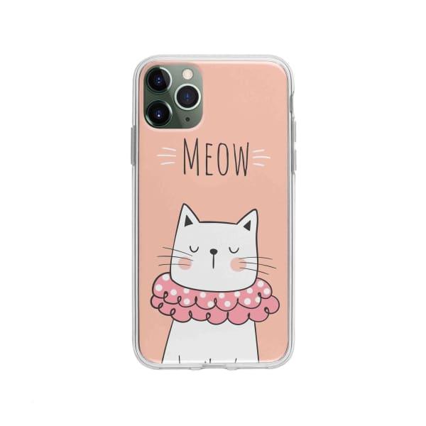 Coque Pour iPhone 11 Pro Max Chat Meow - Coque Wiqeo 10€-15€, Animaux, Géraud Fournier, iPhone 11 Pro Max, Mignon Wiqeo, Déstockeur de Coques Pour iPhone