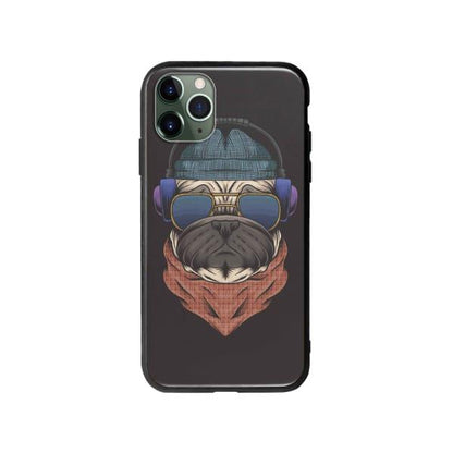 Coque Pour iPhone 11 Pro Max Chien Écouteurs - Coque Wiqeo 10€-15€, Animaux, Estelle Adam, Illustration, iPhone 11 Pro Max Wiqeo, Déstockeur de Coques Pour iPhone