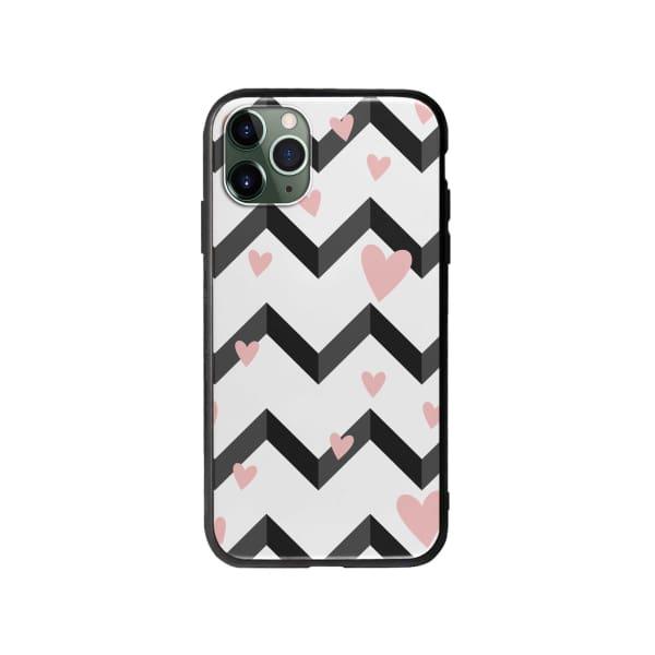 Coque Pour iPhone 11 Pro Max Cœurs Motif Noir et Blanc - Coque Wiqeo 10€-15€, Cœurs, Estelle Adam, iPhone 11 Pro Max, Motif Wiqeo, Déstockeur de Coques Pour iPhone