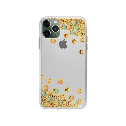 Coque Pour iPhone 11 Pro Max Emojis Tombants - Coque Wiqeo 10€-15€, Estelle Adam, iPhone 11 Pro Max, Motif Wiqeo, Déstockeur de Coques Pour iPhone