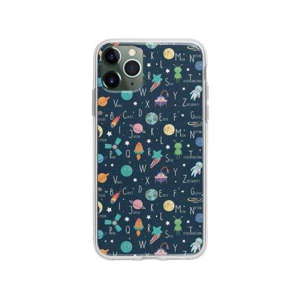 Coque Pour iPhone 11 Pro Max Espace Alphabet - Coque Wiqeo 10€-15€, Estelle Adam, Illustration, iPhone 11 Pro Max, Motif Wiqeo, Déstockeur de Coques Pour iPhone