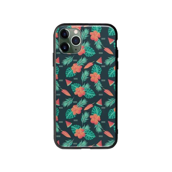 Coque Pour iPhone 11 Pro Max Été Floral - Coque Wiqeo 10€-15€, Estelle Adam, Feuilles, Fleur, iPhone 11 Pro Max, Motif Wiqeo, Déstockeur de Coques Pour iPhone