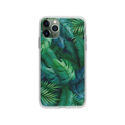 Coque Pour iPhone 11 Pro Max Feuillage Tropical - Coque Wiqeo 10€-15€, Estelle Adam, Feuilles, iPhone 11 Pro Max, Motif Wiqeo, Déstockeur de Coques Pour iPhone