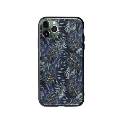 Coque Pour iPhone 11 Pro Max Feuilles Bleuâtres - Coque Wiqeo 10€-15€, Estelle Adam, Feuilles, iPhone 11 Pro Max, Motif Wiqeo, Déstockeur de Coques Pour iPhone