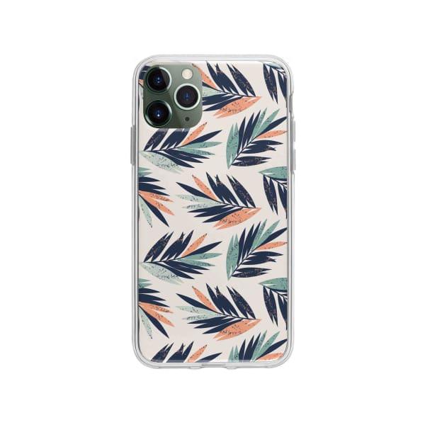 Coque Pour iPhone 11 Pro Max Feuilles Tropicales - Coque Wiqeo 10€-15€, Estelle Adam, Feuilles, iPhone 11 Pro Max, Motif Wiqeo, Déstockeur de Coques Pour iPhone