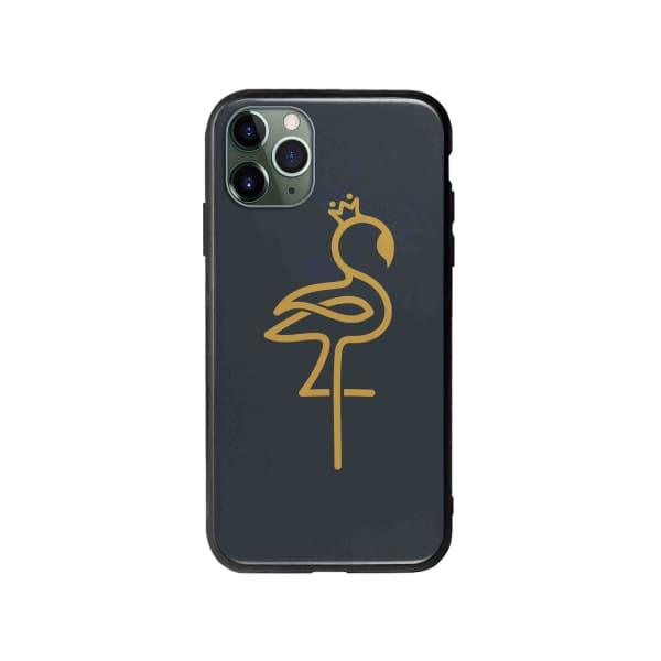 Coque Pour iPhone 11 Pro Max Flamant Rose Linéaire - Coque Wiqeo 10€-15€, Animaux, Estelle Adam, iPhone 11 Pro Max, Motif Wiqeo, Déstockeur de Coques Pour iPhone