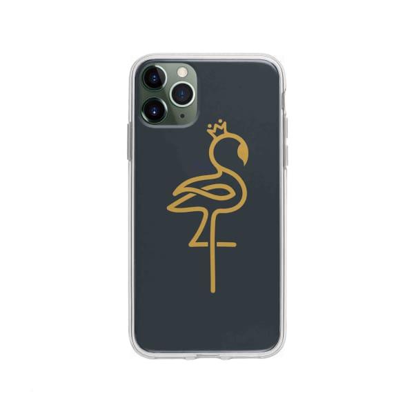 Coque Pour iPhone 11 Pro Max Flamant Rose Linéaire - Coque Wiqeo 10€-15€, Animaux, Estelle Adam, iPhone 11 Pro Max, Motif Wiqeo, Déstockeur de Coques Pour iPhone