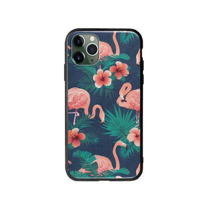 Coque Pour iPhone 11 Pro Max Flamant Rose Palmier - Coque Wiqeo 10€-15€, Estelle Adam, Feuilles, iPhone 11 Pro Max, Motif Wiqeo, Déstockeur de Coques Pour iPhone