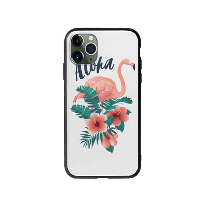 Coque Pour iPhone 11 Pro Max Flamant Rose Tropical - Coque Wiqeo 10€-15€, Estelle Adam, Feuilles, iPhone 11 Pro Max, Motif Wiqeo, Déstockeur de Coques Pour iPhone