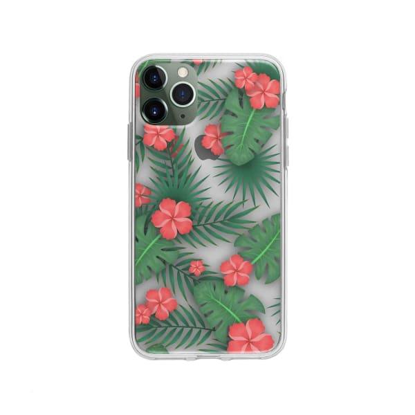 Coque Pour iPhone 11 Pro Max Flore Exotique - Coque Wiqeo 10€-15€, Estelle Adam, Feuilles, Fleur, iPhone 11 Pro Max, Motif Wiqeo, Déstockeur de Coques Pour iPhone