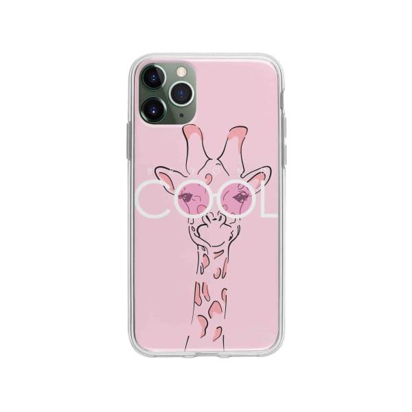 Coque Pour iPhone 11 Pro Max Girafe Cool - Coque Wiqeo 10€-15€, Animaux, Estelle Adam, Illustration, iPhone 11 Pro Max Wiqeo, Déstockeur de Coques Pour iPhone