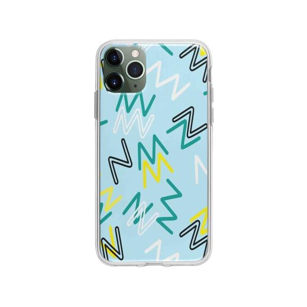 Coque Pour iPhone 11 Pro Max Gribouillis Géométrique - Coque Wiqeo 10€-15€, Estelle Adam, iPhone 11 Pro Max, Motif Wiqeo, Déstockeur de Coques Pour iPhone