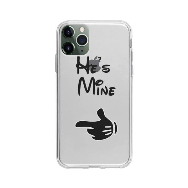 Coque Pour iPhone 11 Pro Max "He's Mine" - Coque Wiqeo 10€-15€, Couple, iPhone 11 Pro Max, Mireille Lachapelle Wiqeo, Déstockeur de Coques Pour iPhone
