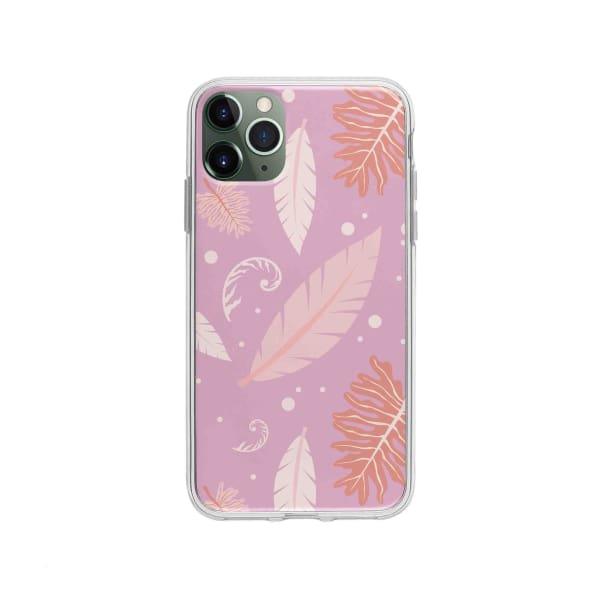 Coque Pour iPhone 11 Pro Max Nature Rose - Coque Wiqeo 10€-15€, Estelle Adam, Feuilles, iPhone 11 Pro Max, Motif Wiqeo, Déstockeur de Coques Pour iPhone