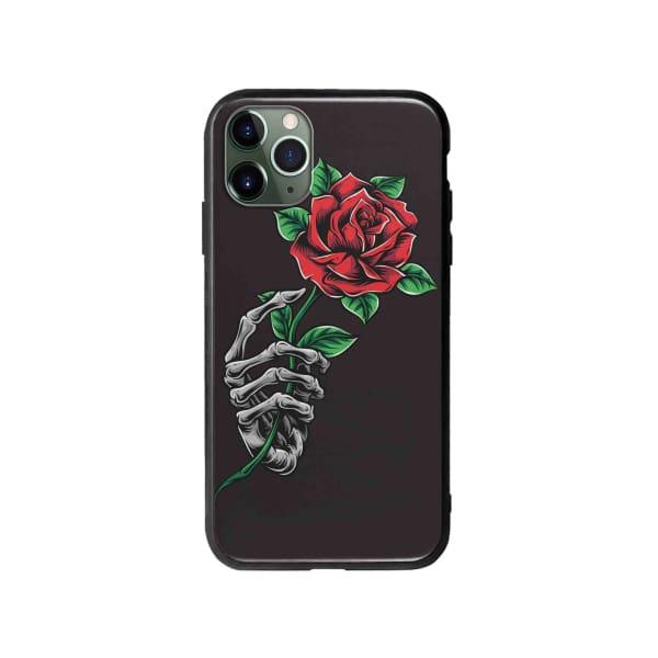 Coque Pour iPhone 11 Pro Max Rose Squelette - Coque Wiqeo 10€-15€, Albert Dupont, Fleur, iPhone 11 Pro Max, Squelette Wiqeo, Déstockeur de Coques Pour iPhone