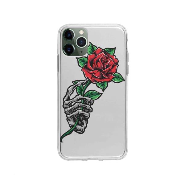 Coque Pour iPhone 11 Pro Max Rose Squelette - Coque Wiqeo 10€-15€, Albert Dupont, Fleur, iPhone 11 Pro Max, Squelette Wiqeo, Déstockeur de Coques Pour iPhone