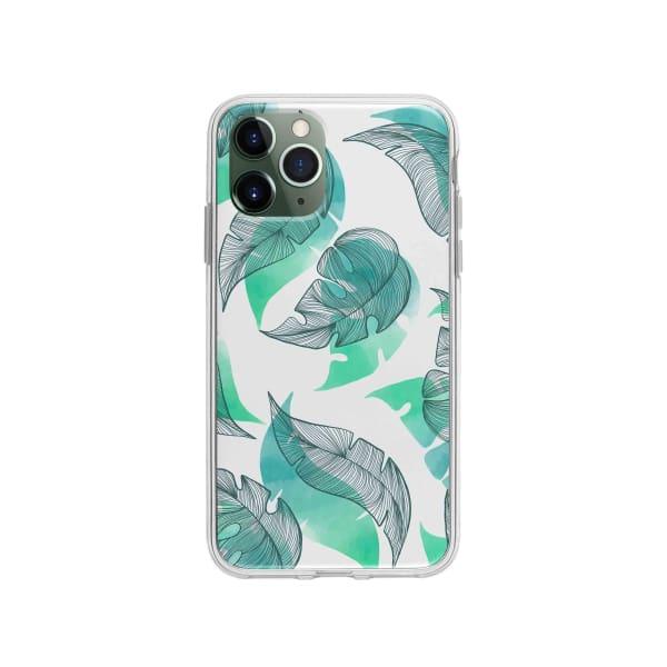 Coque Pour iPhone 11 Pro Motif Feuilles - Coque Wiqeo 10€-15€, Estelle Adam, Feuilles, iPhone 11 Pro, Motif Wiqeo, Déstockeur de Coques Pour iPhone