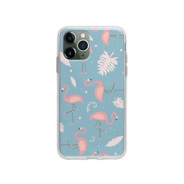 Coque Pour iPhone 11 Pro Motif Flamant Rose - Coque Wiqeo 10€-15€, Estelle Adam, Feuilles, iPhone 11 Pro, Motif Wiqeo, Déstockeur de Coques Pour iPhone