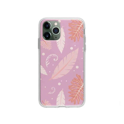 Coque Pour iPhone 11 Pro Nature Rose - Coque Wiqeo 10€-15€, Estelle Adam, Feuilles, iPhone 11 Pro, Motif Wiqeo, Déstockeur de Coques Pour iPhone