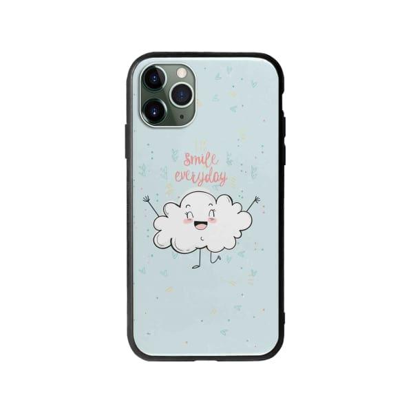 Coque Pour iPhone 11 Pro Nuage Souriant - Coque Wiqeo 10€-15€, Géraud Fournier, Illustration, iPhone 11 Pro, Mignon Wiqeo, Déstockeur de Coques Pour iPhone