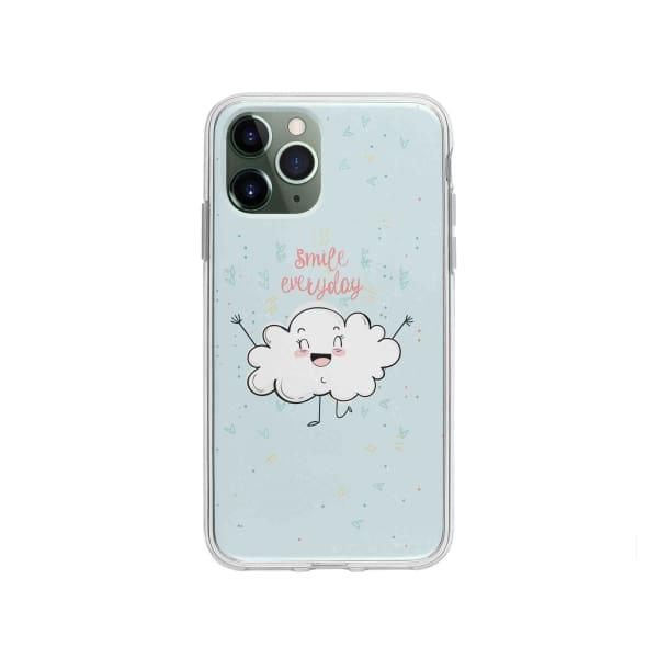 Coque Pour iPhone 11 Pro Nuage Souriant - Coque Wiqeo 10€-15€, Géraud Fournier, Illustration, iPhone 11 Pro, Mignon Wiqeo, Déstockeur de Coques Pour iPhone