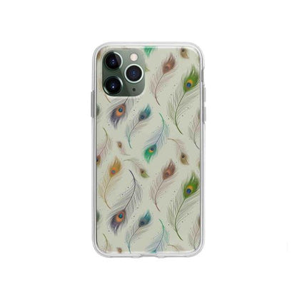 Coque Pour iPhone 11 Pro Plumes de Paon - Coque Wiqeo 10€-15€, Estelle Adam, Illustration, iPhone 11 Pro, Motif Wiqeo, Déstockeur de Coques Pour iPhone