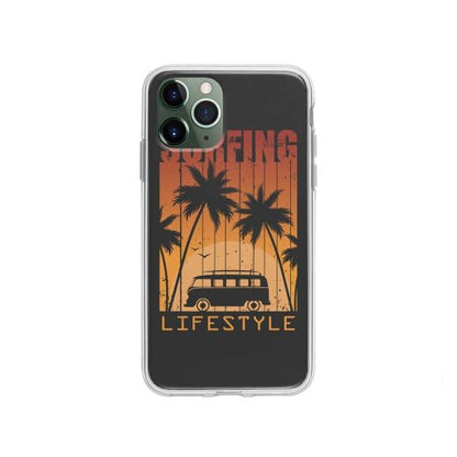 Coque Pour iPhone 11 Pro "Surfing Lifestyle" - Coque Wiqeo 10€-15€, Estelle Adam, Illustration, iPhone 11 Pro, Motif Wiqeo, Déstockeur de Coques Pour iPhone