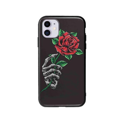 Coque Pour iPhone 11 Rose Squelette - Coque Wiqeo 10€-15€, Albert Dupont, Fleur, iPhone 11, Squelette Wiqeo, Déstockeur de Coques Pour iPhone