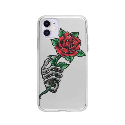 Coque Pour iPhone 11 Rose Squelette - Coque Wiqeo 10€-15€, Albert Dupont, Fleur, iPhone 11, Squelette Wiqeo, Déstockeur de Coques Pour iPhone