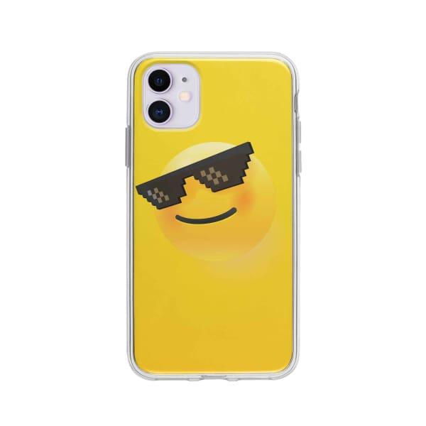 Coque Pour iPhone 11 Smiley Lunettes - Coque Wiqeo 10€-15€, Estelle Adam, Illustration, iPhone 11 Wiqeo, Déstockeur de Coques Pour iPhone